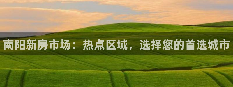 新宝5开户：南阳新房市场：热点区域，选择您的首选城市